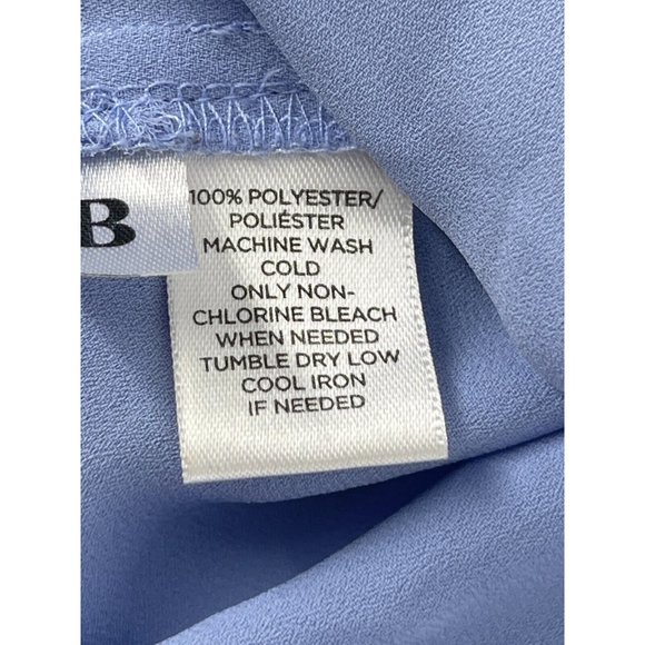 Ann Taylor Loft Women's Sheer Baby Blue Long Sleeve Top Blouse Size XS - Picture 7 of 10